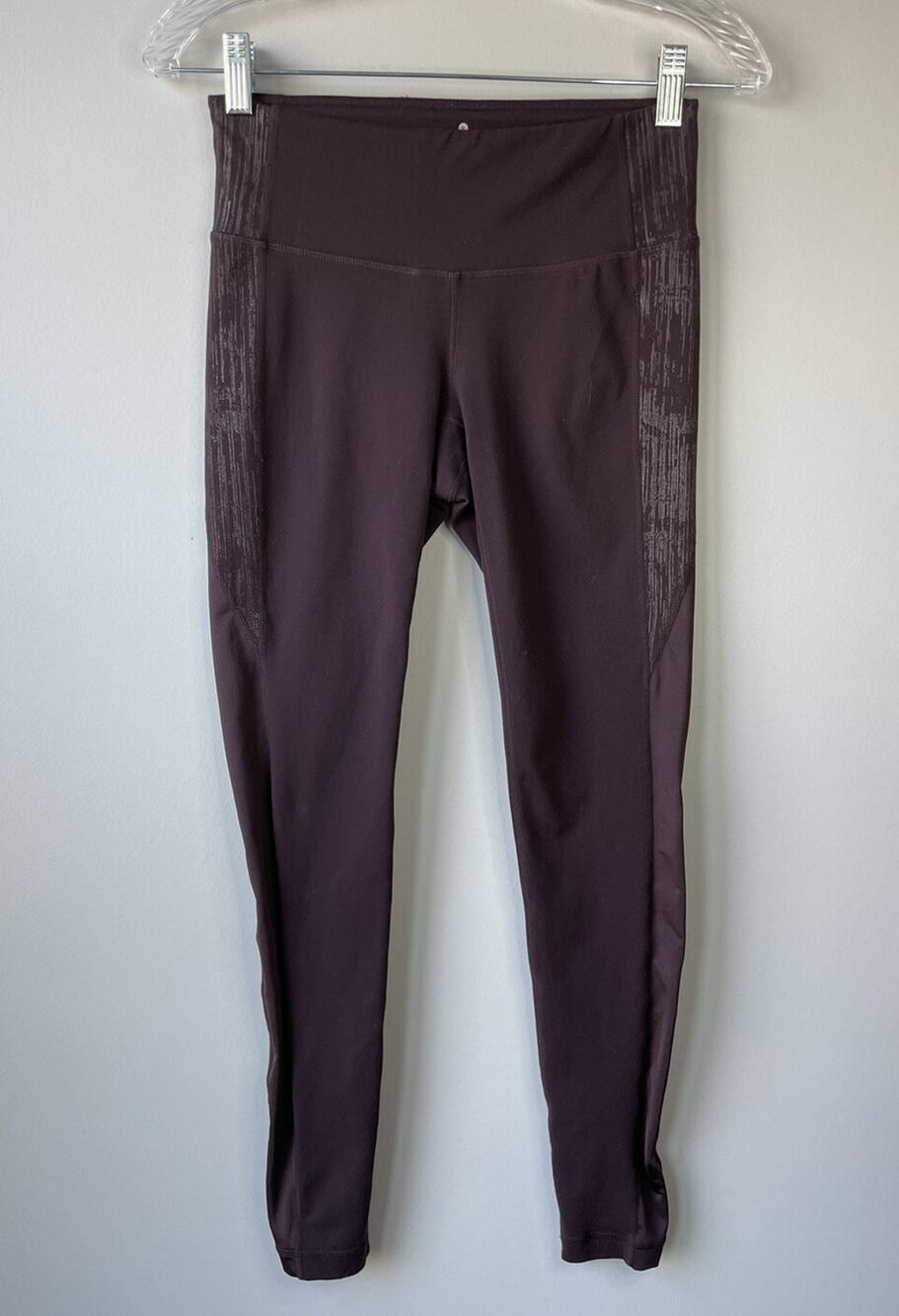 Athleta Size S Revelation Splits Tight Purple Ankle Leggings Yoga Workout Pants